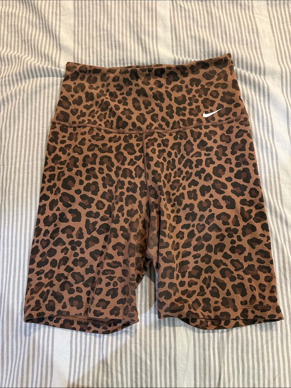 Nike Women’s Brown and Black Leopard Bike Shorts